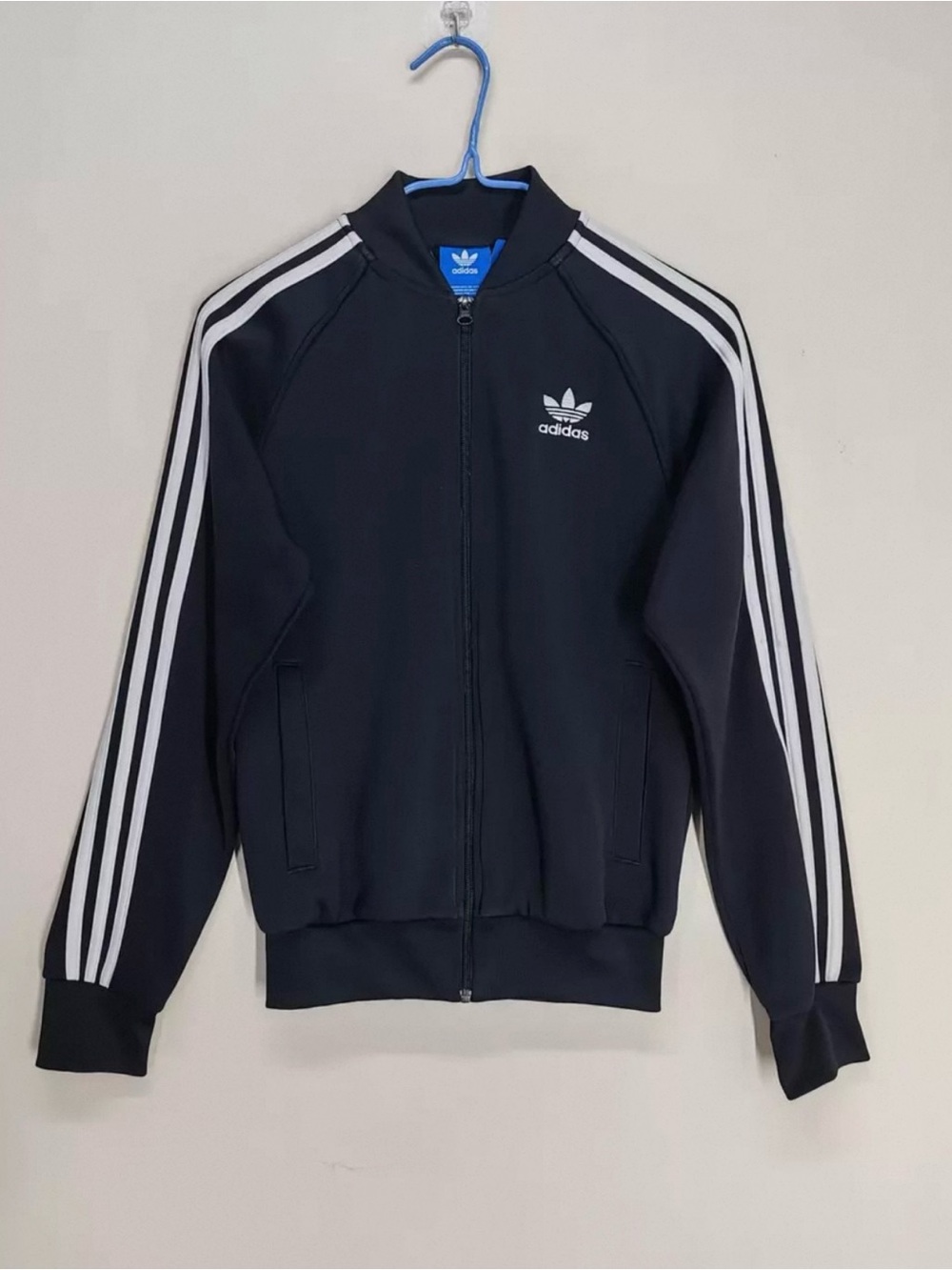 adidas Black & White Kids Track Jacket - Trefoil Logo